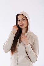 Felpa zip e cappuccio