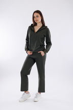 Felpa zip e cappuccio