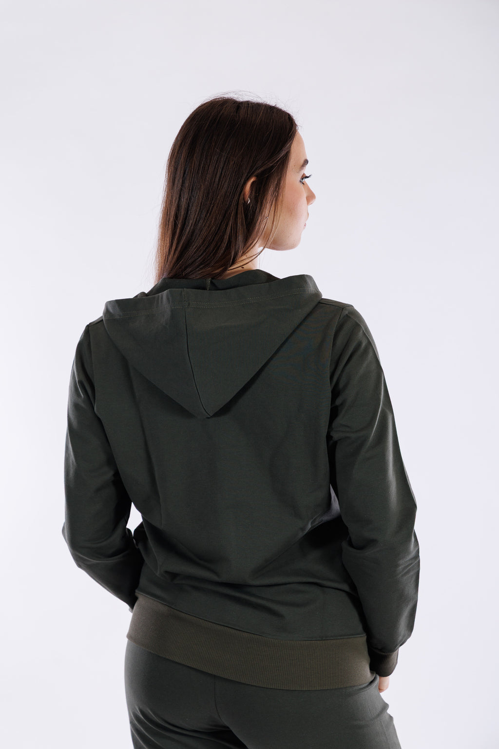 Felpa zip e cappuccio