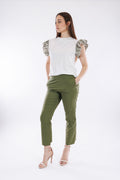 Pantalone a matita scalino
