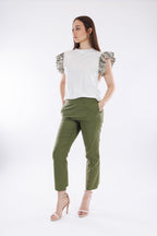 Pantalone a matita scalino