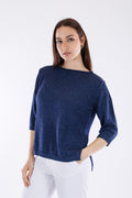 Maglia barchetta spacchi