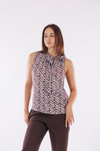 Top fiocco stampa fiorellini