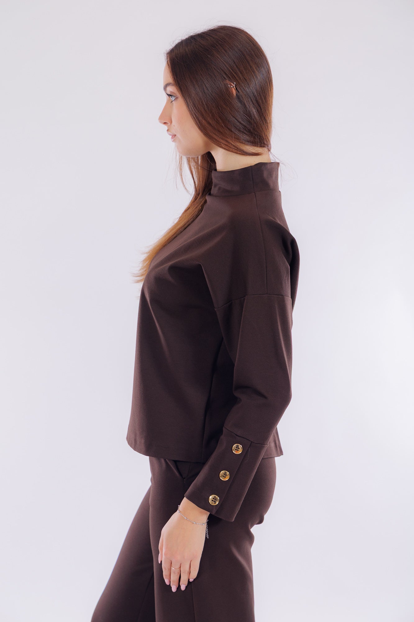 Completo punto milano bottoni oro