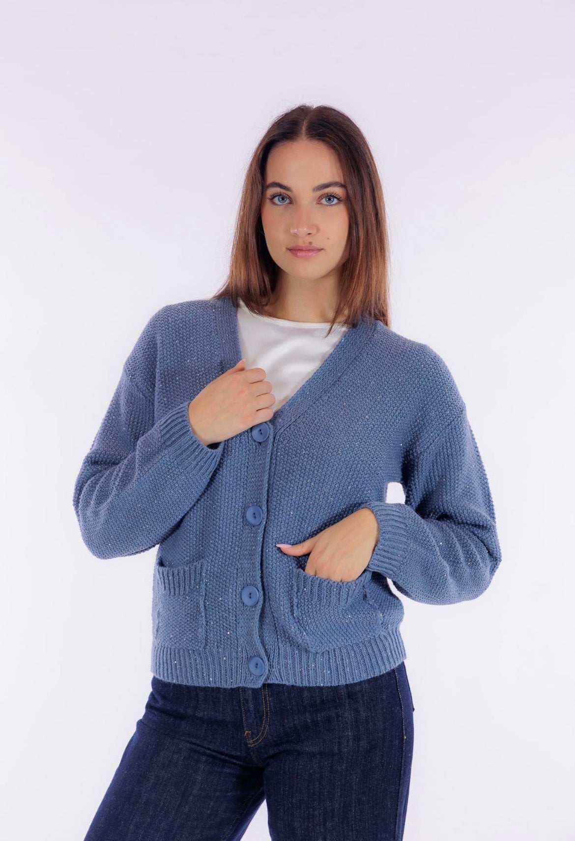 Cardigan micro paillettes