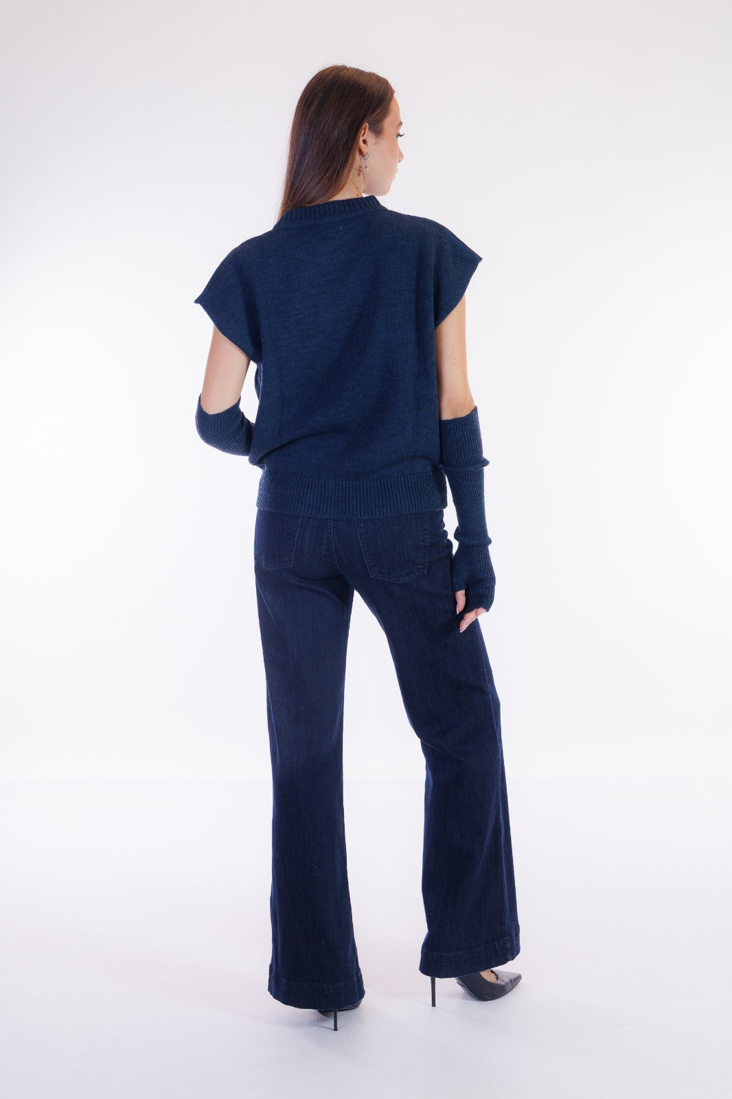 Maxi gilet con manicotti