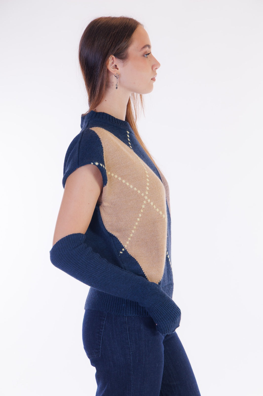 Maxi gilet con manicotti