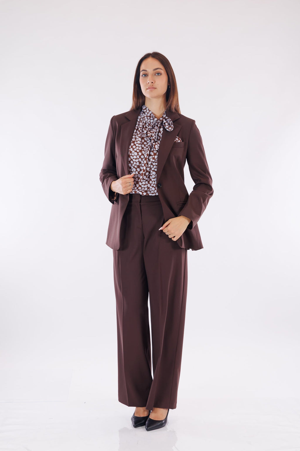 Top fiocco stampa fiorellini