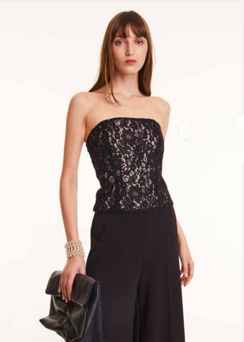 Top bustier in pizzo