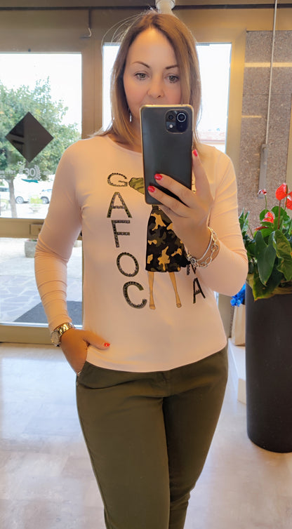 T.shirt dama camouflage