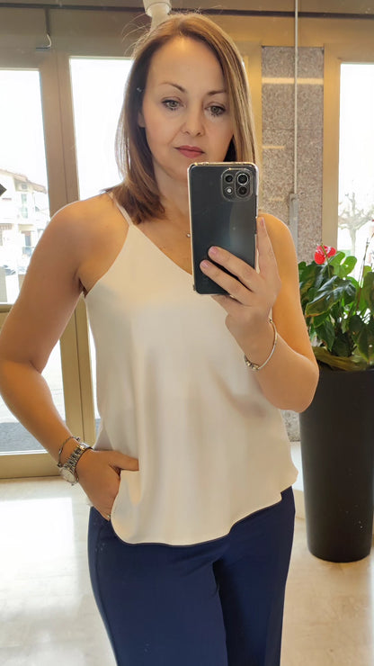 Top sottoveste raso
