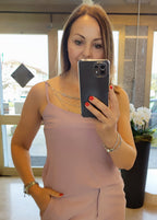 Top raso con gioiello