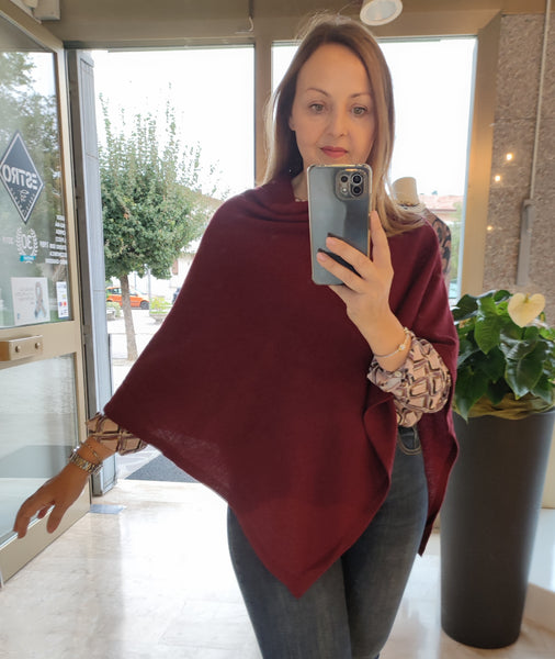 Poncho m. cashmere