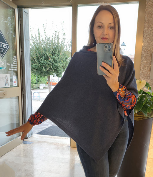 Poncho m. cashmere