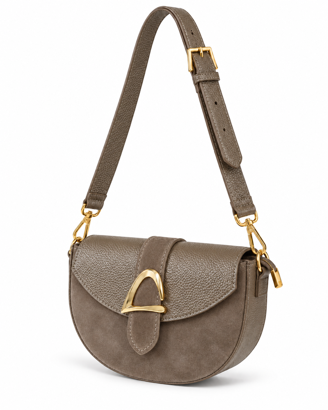 Borsa mezzaluna vera pelle
