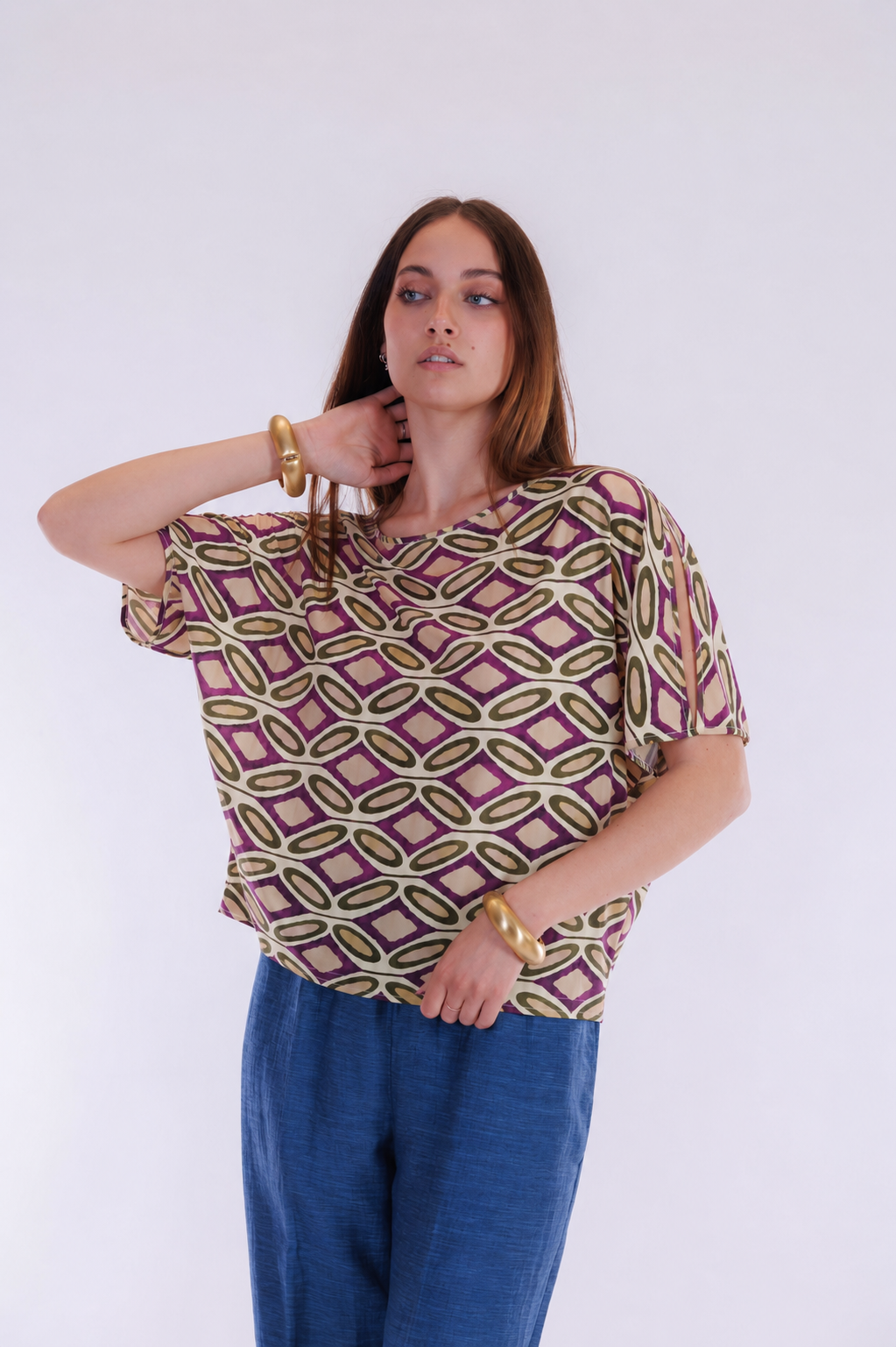 Maglia kimono fantasia
