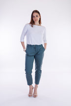 Pantalone slim cotone