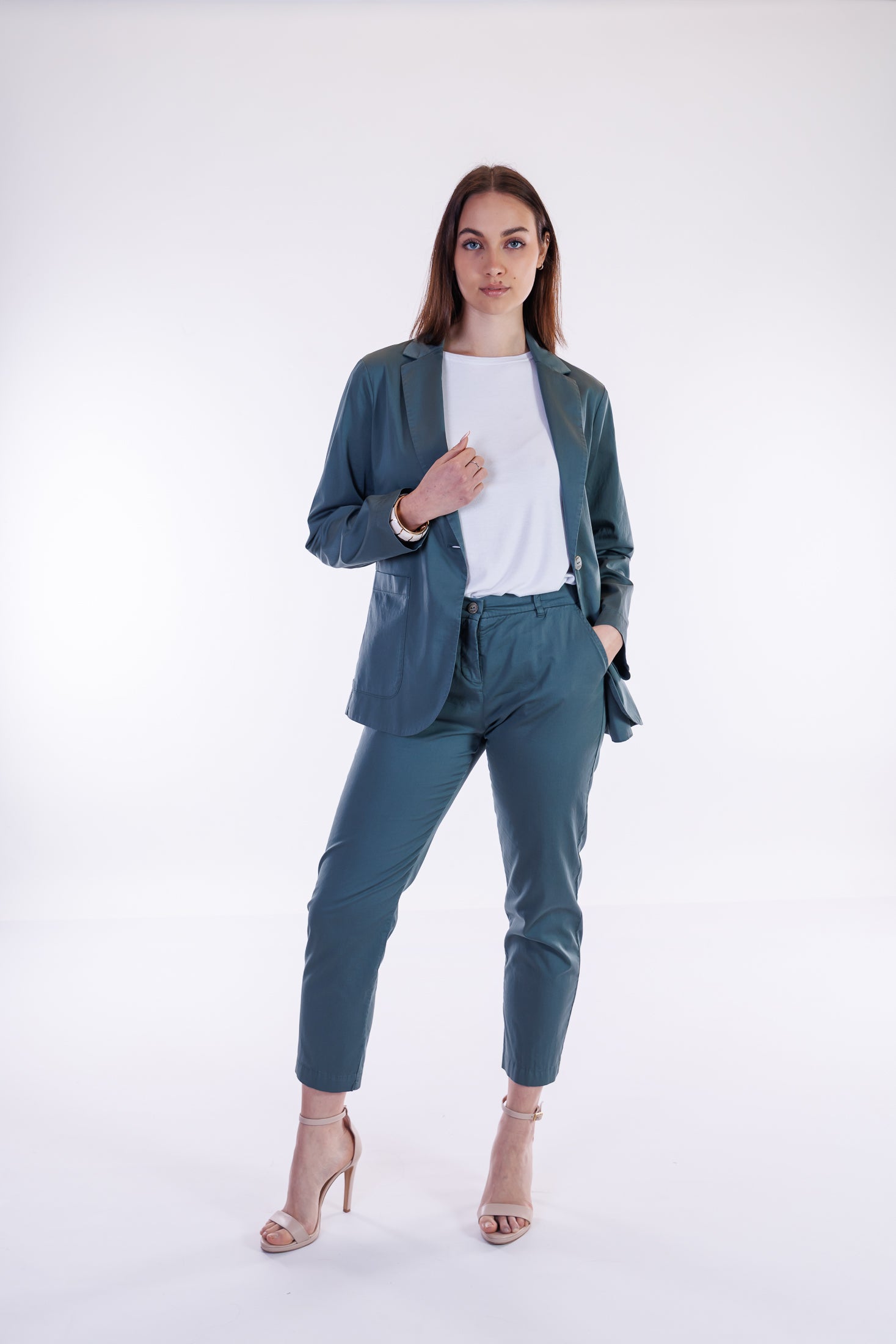 Pantalone slim cotone