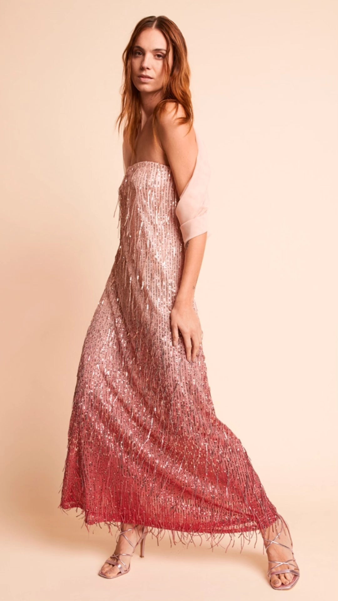 Abito paillettes + stola