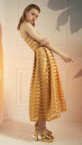 Abito organza rigata