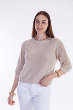 Maglia girocollo maniche a tre quarti