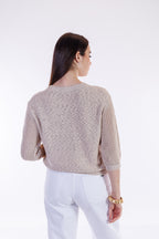 Maglia girocollo maniche a tre quarti