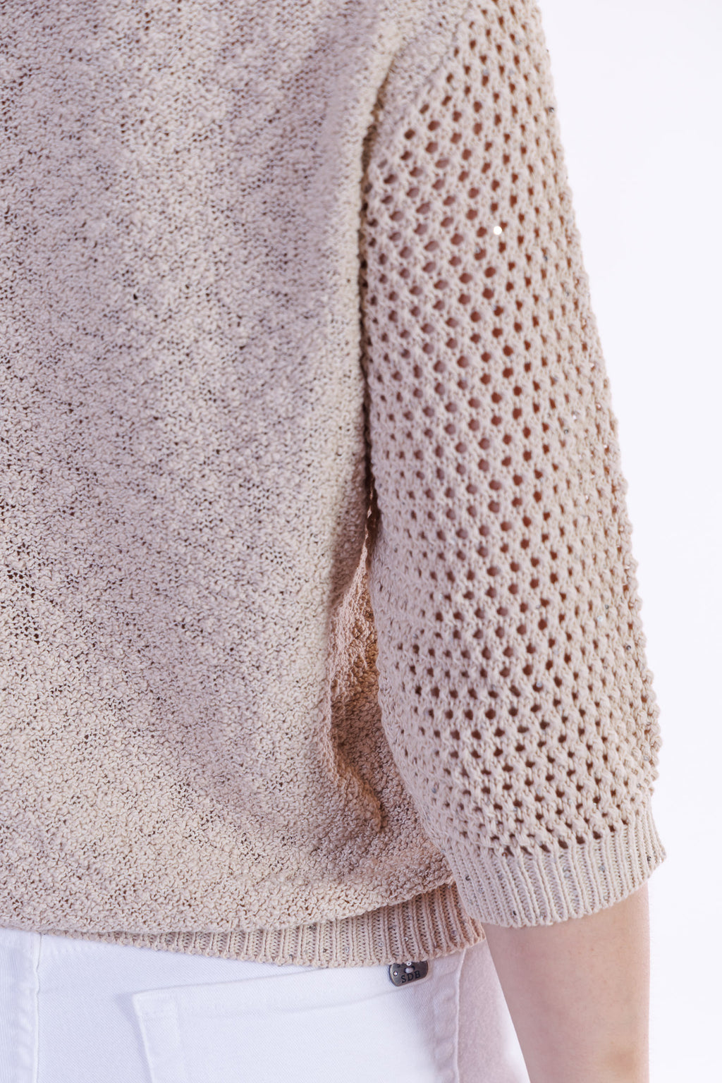 Maglia girocollo maniche a tre quarti