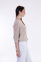 Maglia girocollo maniche a tre quarti