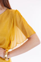 Blusa maniche farfalla