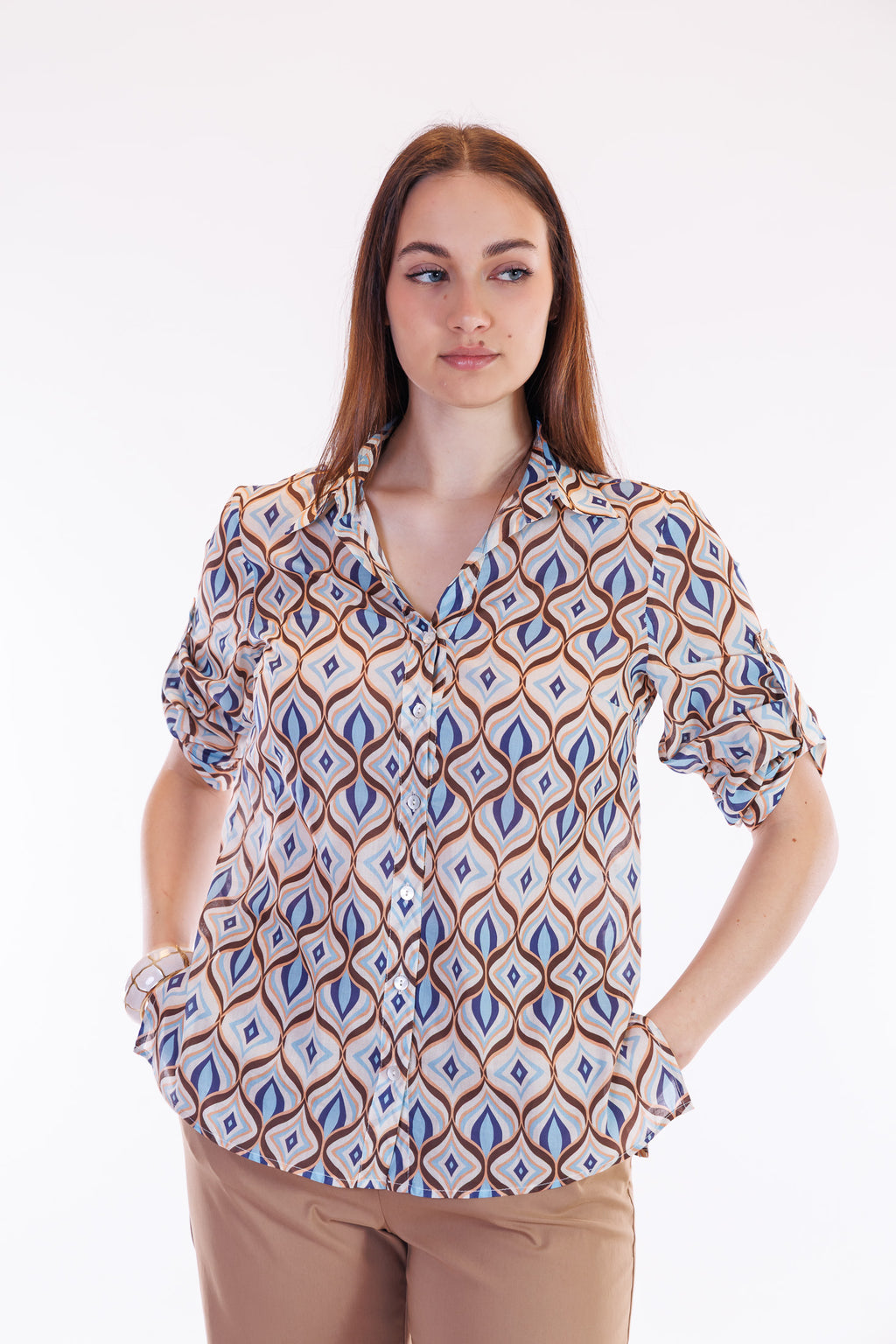 Camicia fantasia geometrica