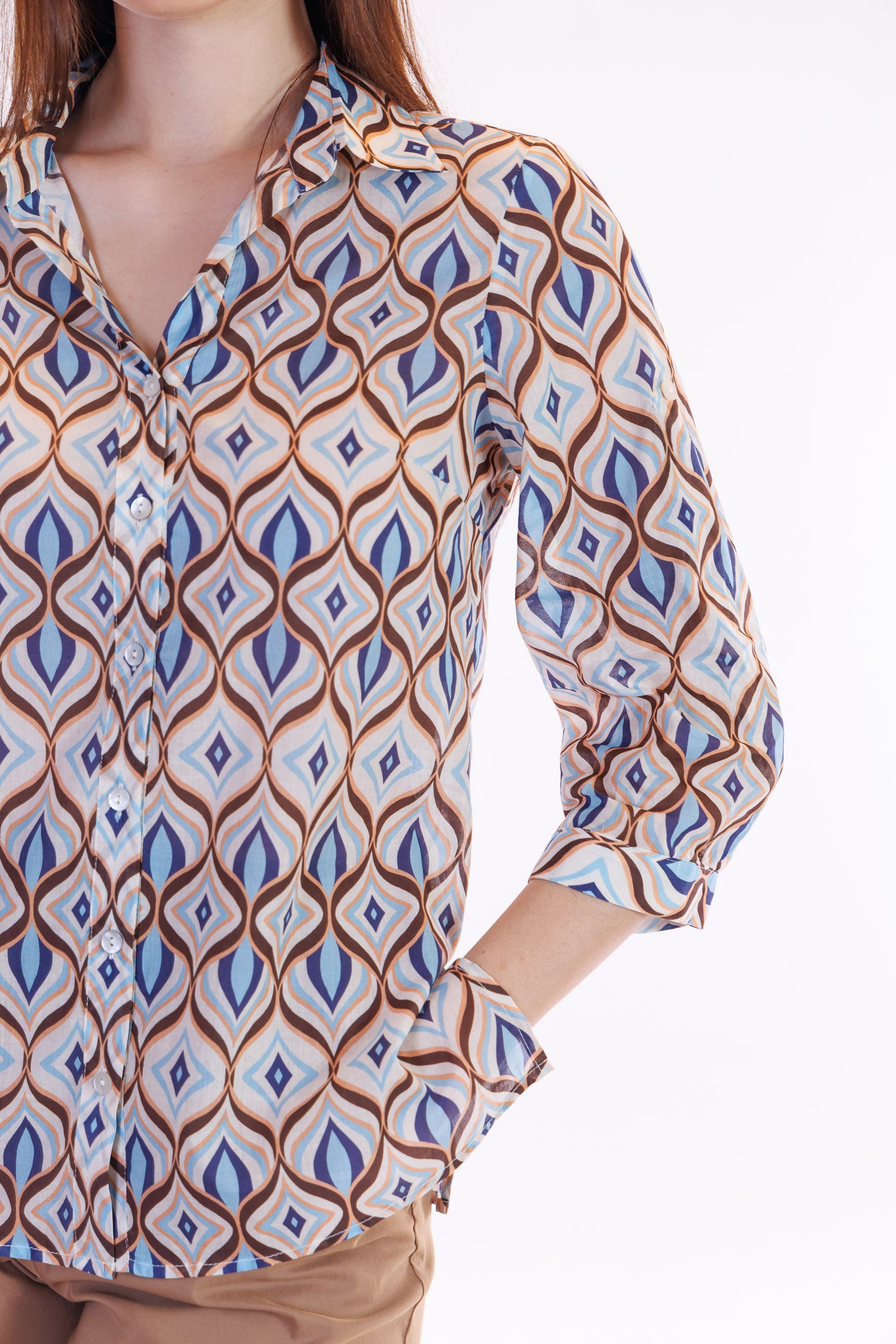 Camicia fantasia geometrica