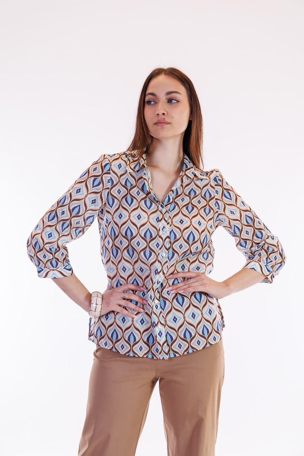 Camicia fantasia geometrica