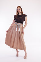 Gonna caramella con cintura