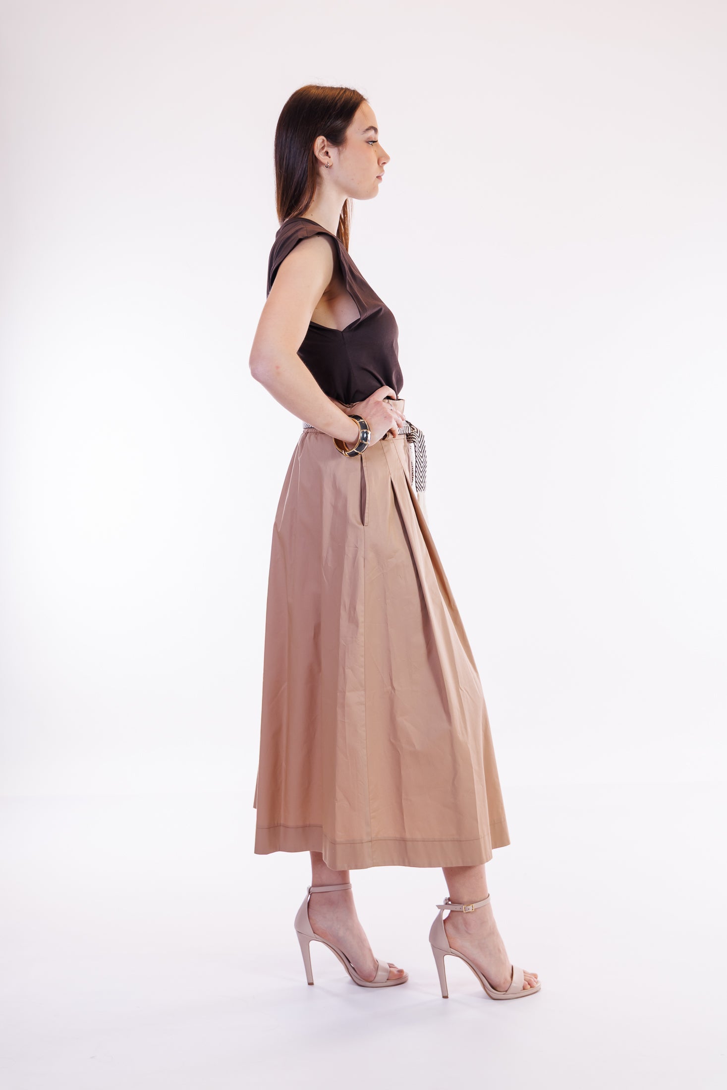 Gonna caramella con cintura