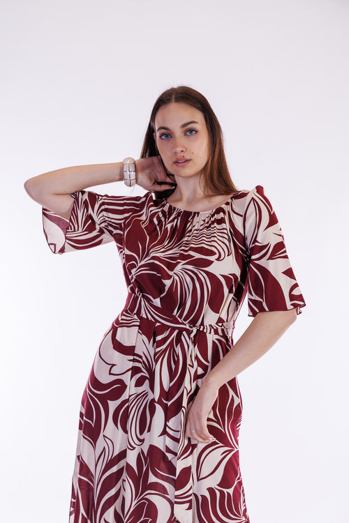 Abito lungo fantasia floreale