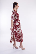 Abito lungo fantasia floreale