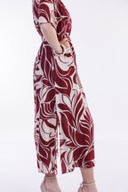 Abito lungo fantasia floreale