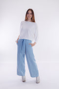 Pantalone ampio chambray