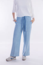 Pantalone ampio chambray