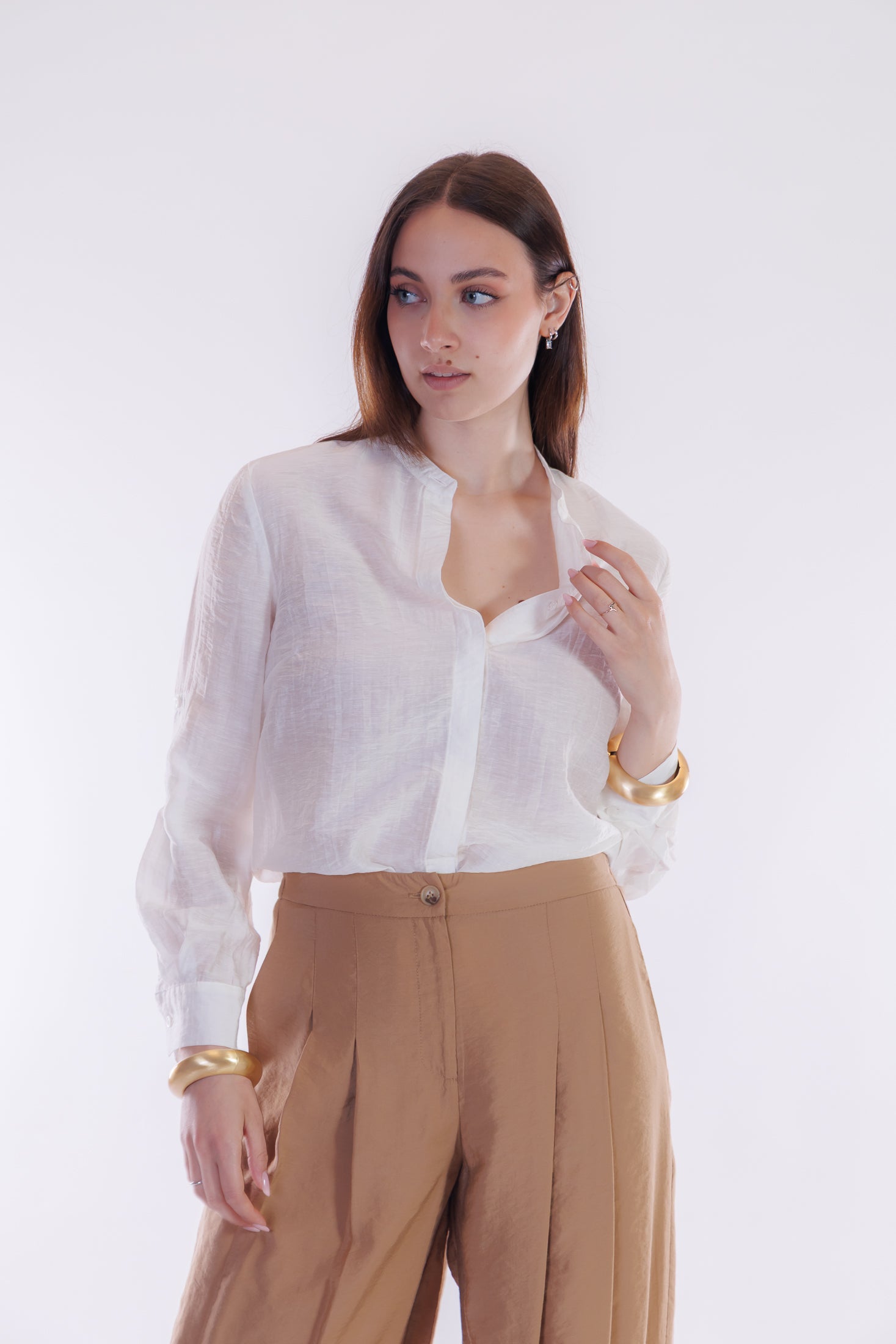 Camicia lino e lyocell
