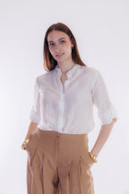 Camicia lino e lyocell