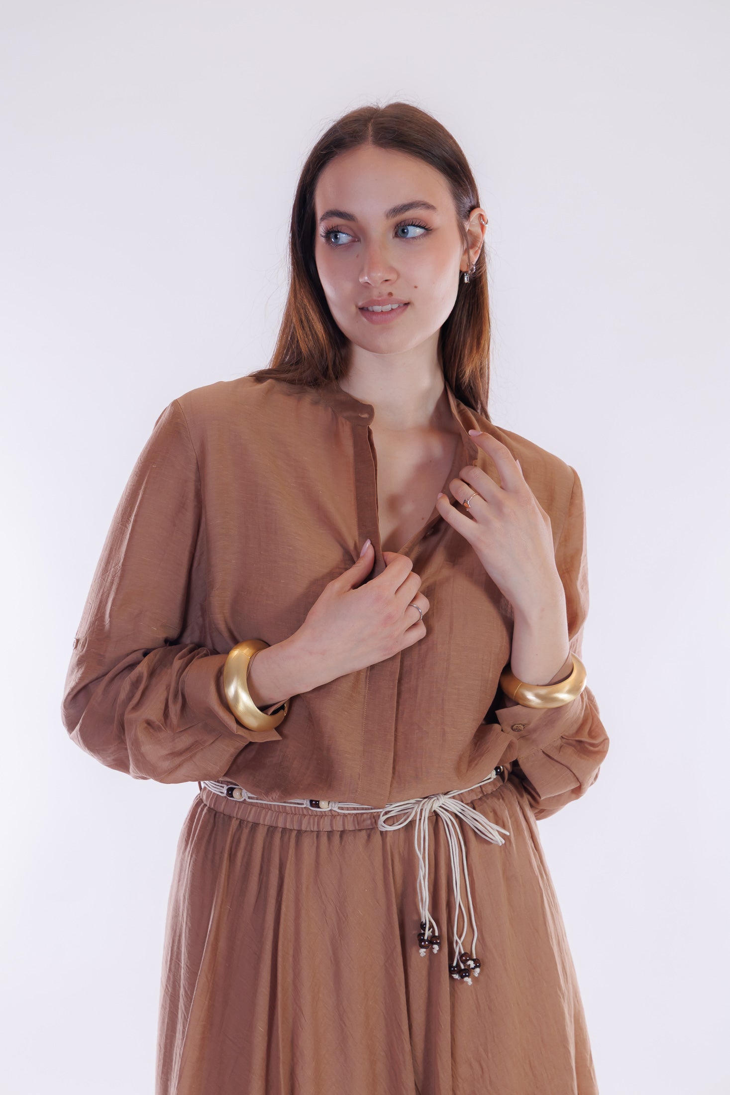 Camicia lino e lyocell