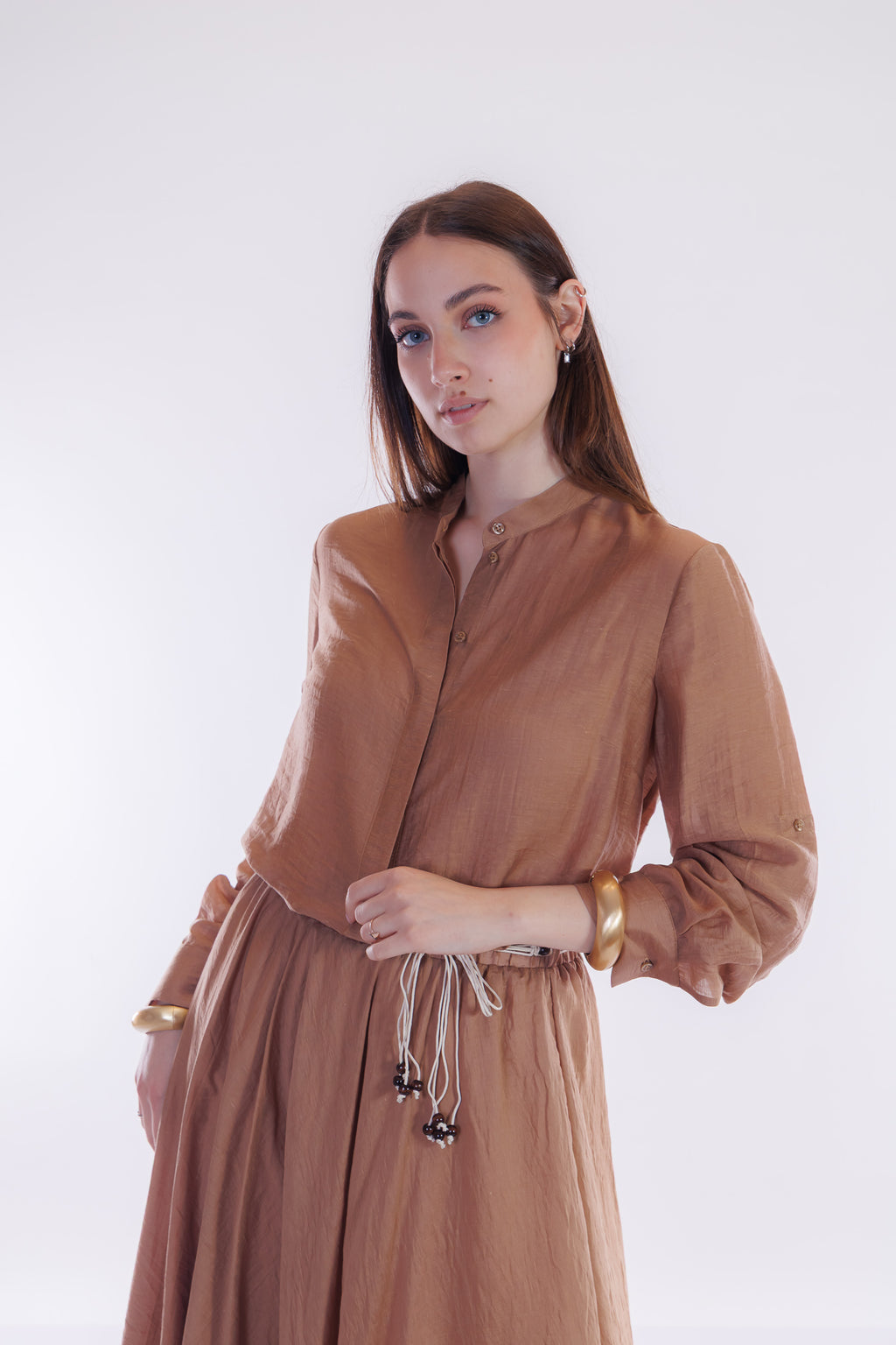 Camicia lino e lyocell