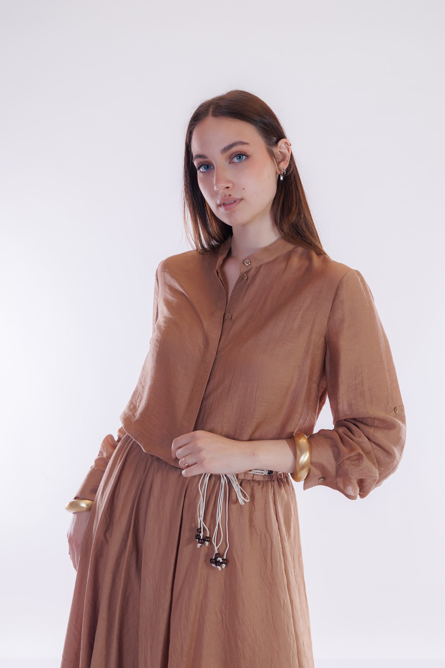 Camicia lino e lyocell