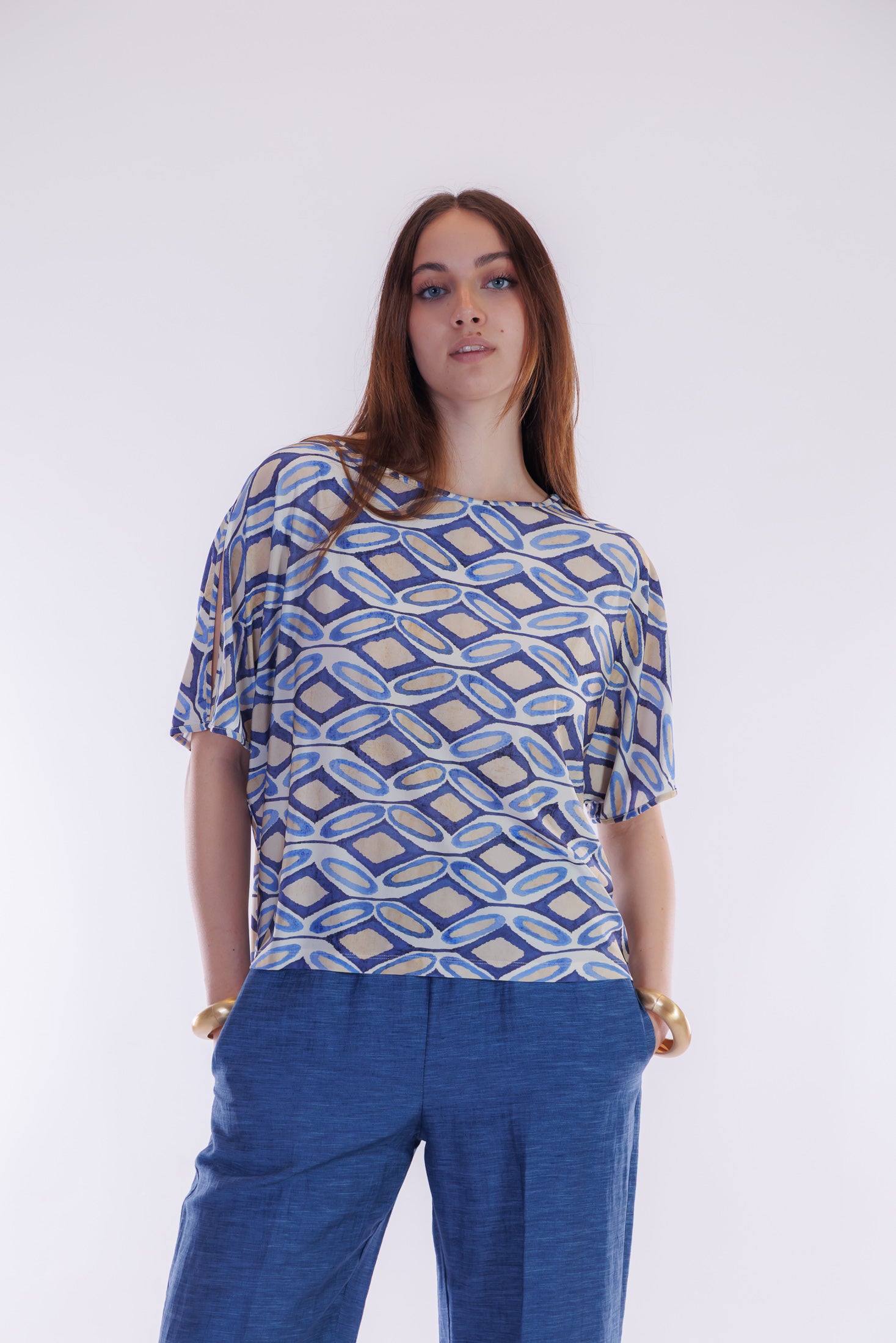 Maglia kimono fantasia