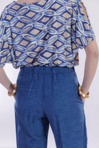 Pantalone ampio m. lino