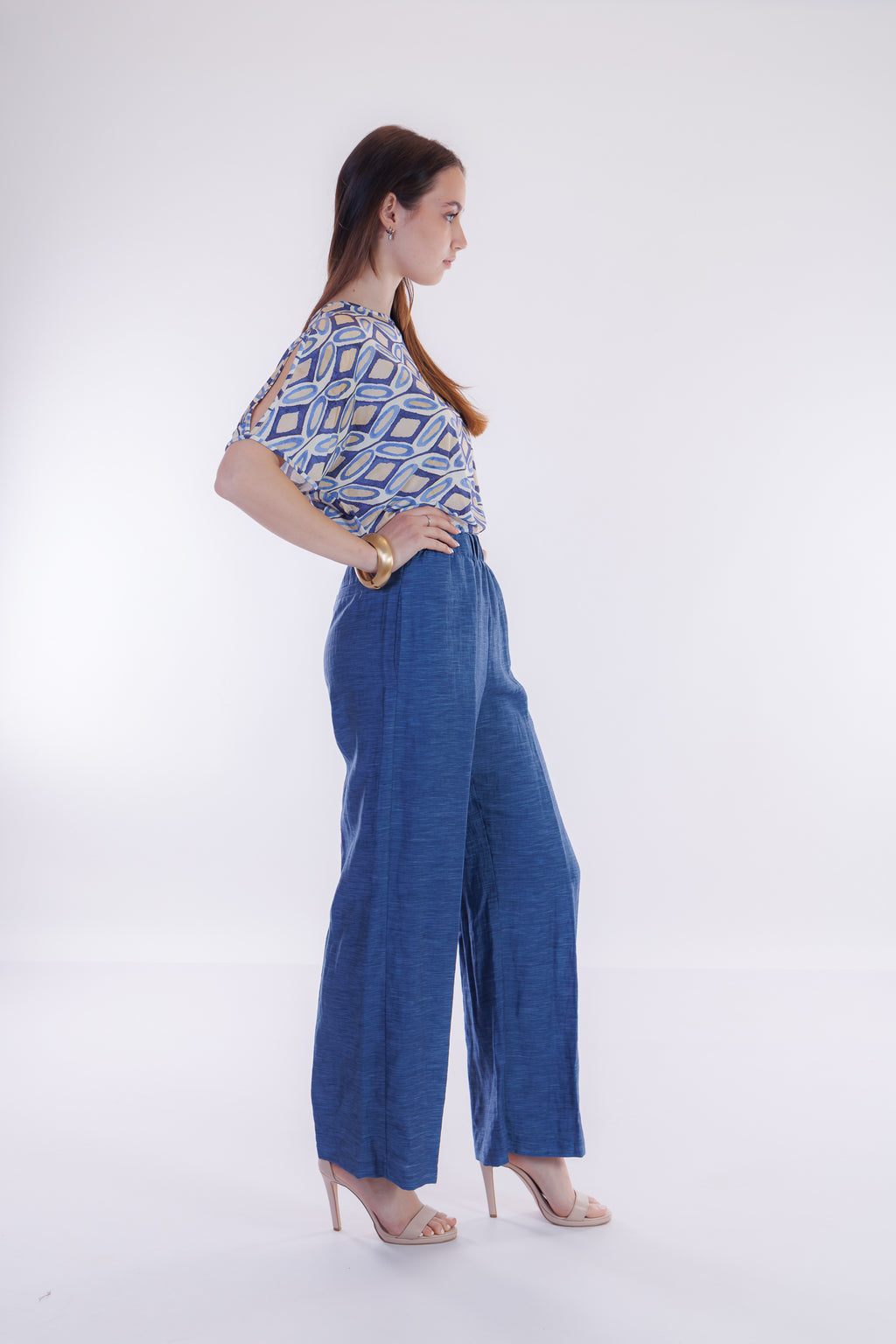 Pantalone ampio m. lino