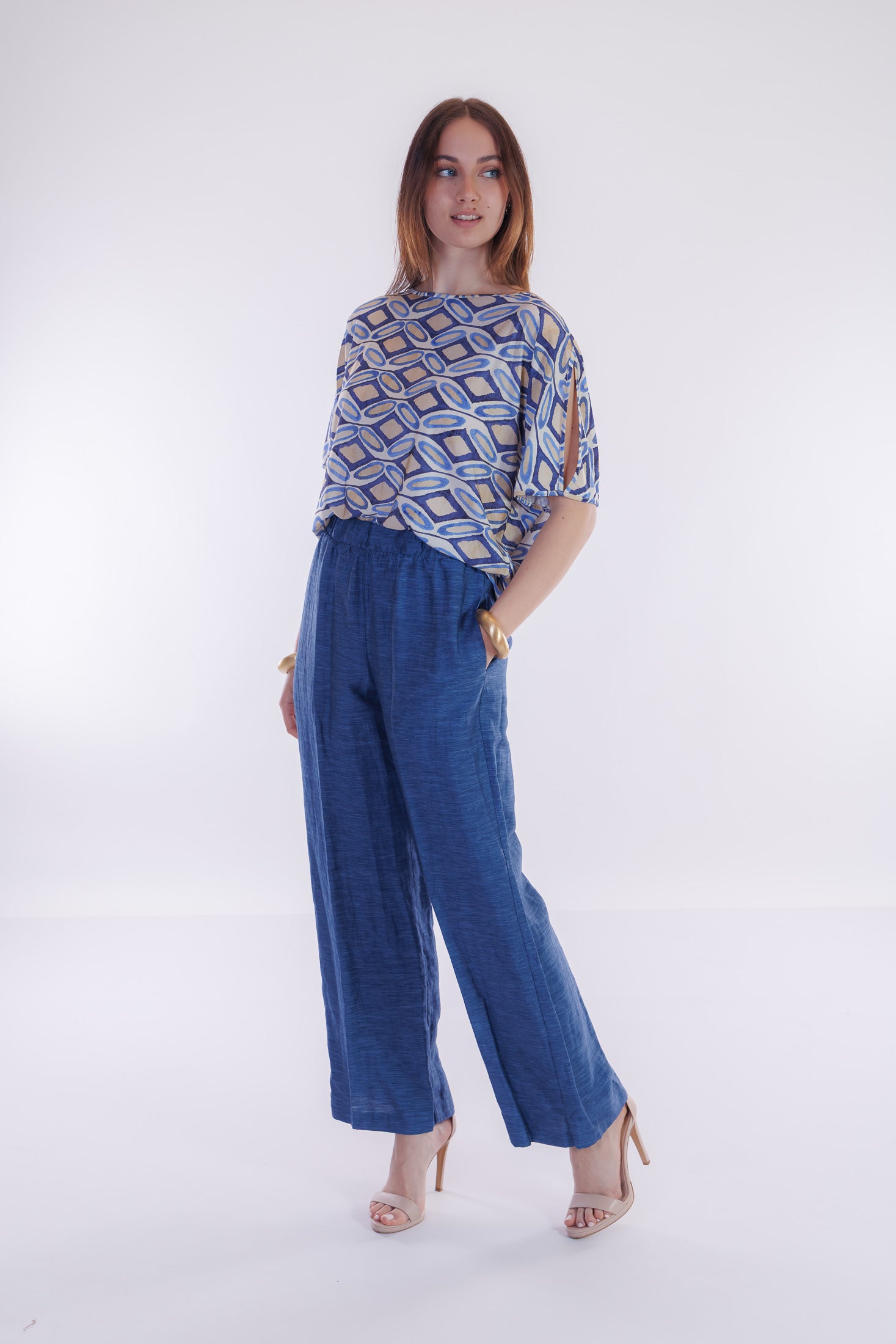 Pantalone ampio m. lino