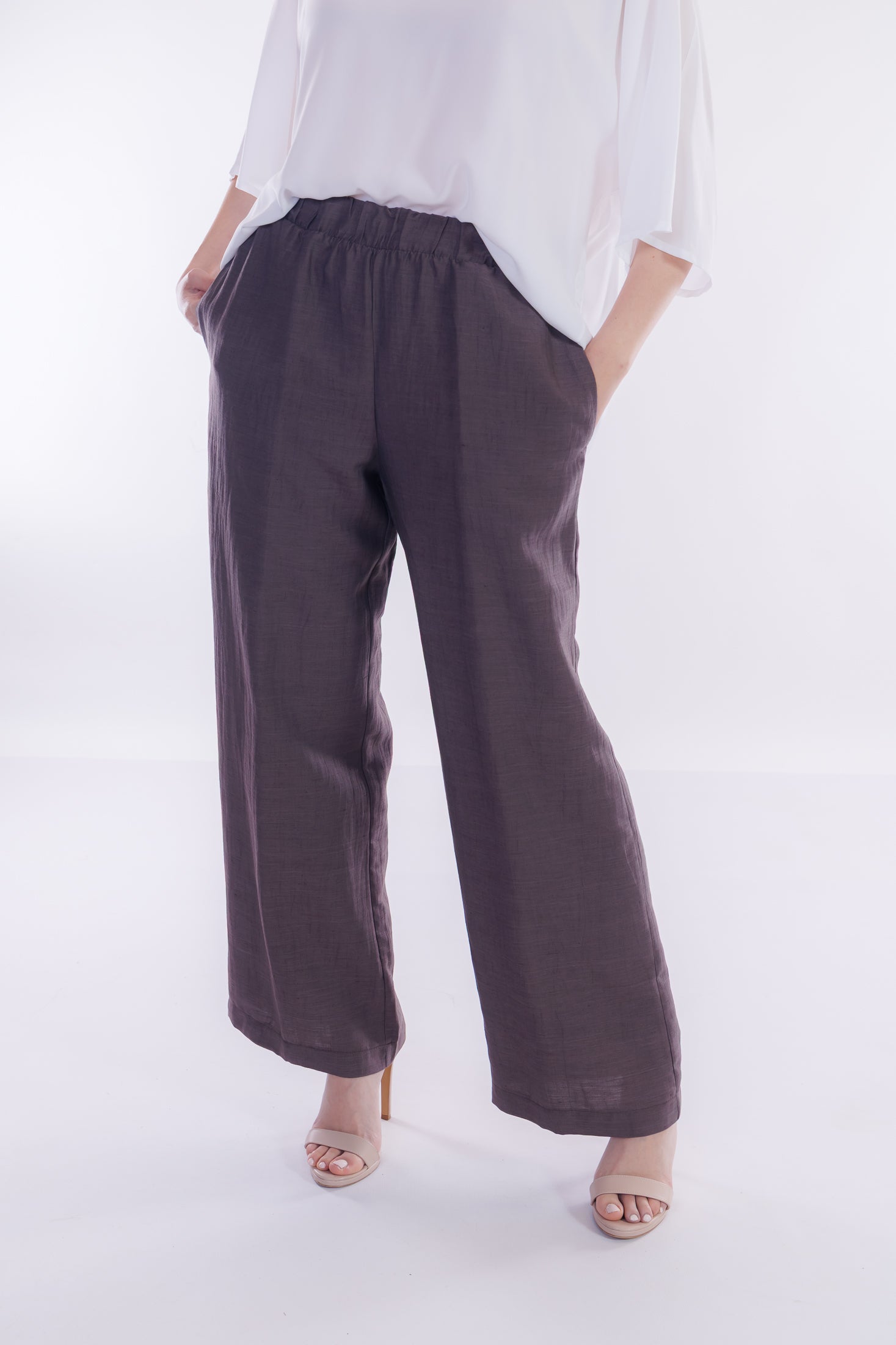 Pantalone ampio m. lino