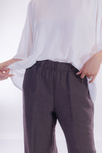 Pantalone ampio m. lino